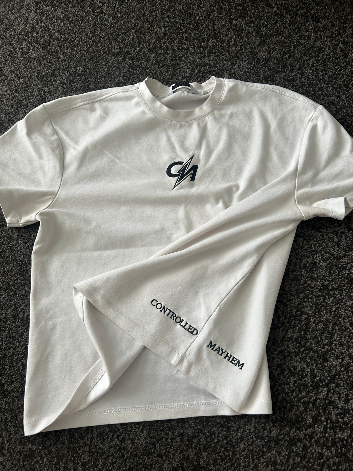 Embroidered White CM Tee
